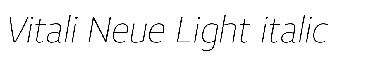 Vitali Neue Light italic